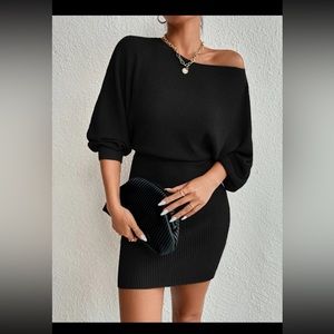 Black sweater dress